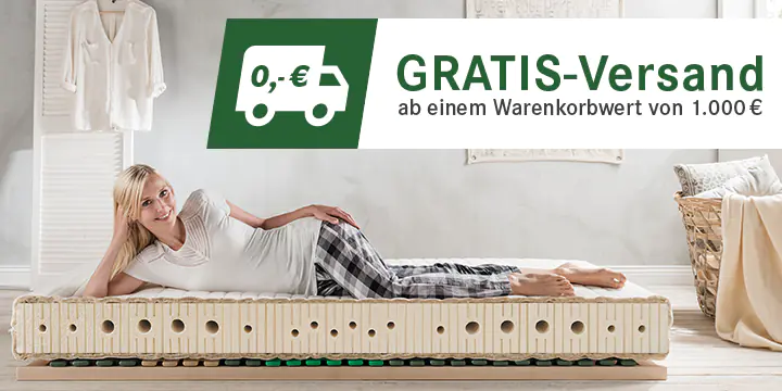 Gratis-Versand bei einem Warenkorbwert von 1.000 EUR