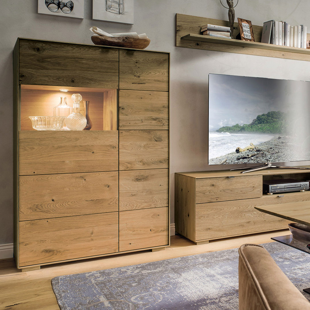 Highboard "Senera" - Holzart: Kernbuche