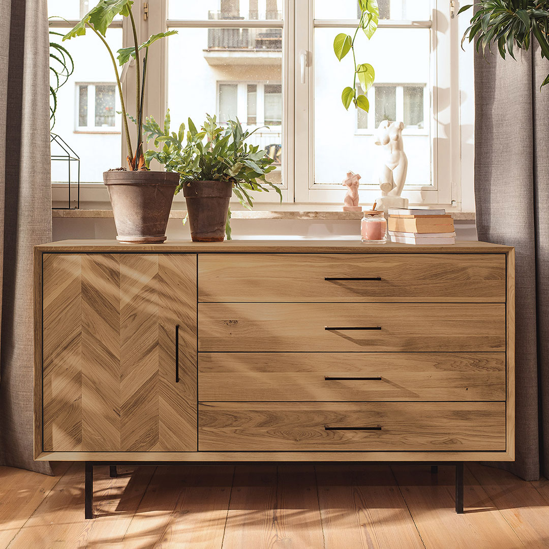 Sideboard "Parquetta" - Holzart: Kernbuche