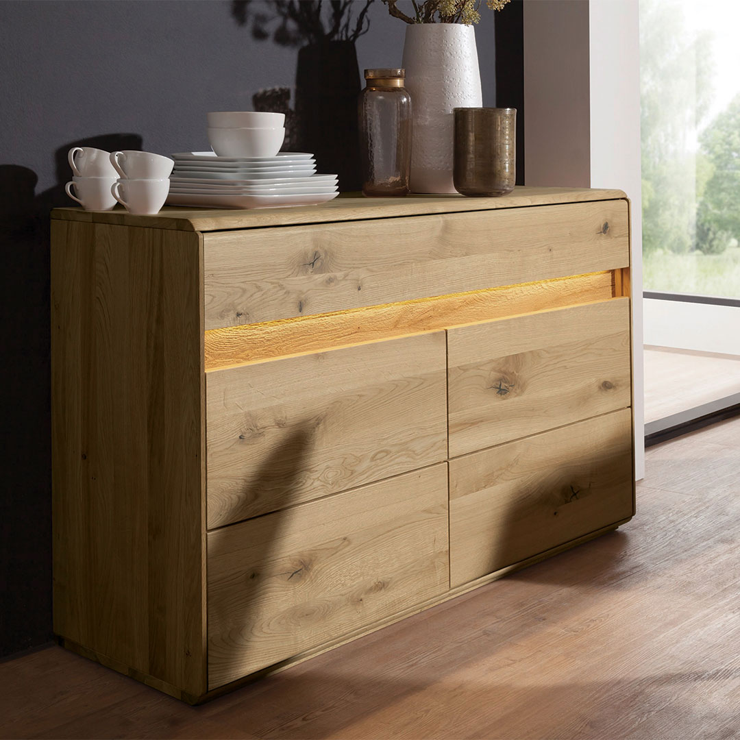 Sideboard "Bassano" - Holzart: Kernbuche